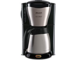 Café Gaia Koffiezetapparaat met Druppelfilter 1.2L Thermische Kan - Rijke Koffiesmaak - Waterniveauaanduiding - Zwart/Metaal (HD7546/20)