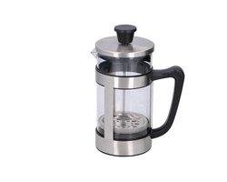 Cafetière - 1l - 8 koffie - RVS/ glas/ kunststof