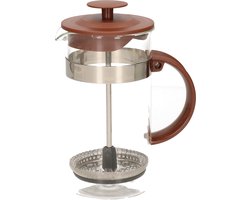 Cafetiere French Press koffiezetter - 350 ml - bamboe - Koffiezetapparaat voor verse koffie - 16 x 9 x 18 cm