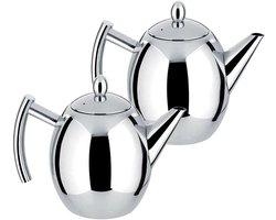 Cafetiere in RVS met Grote Capaciteit en Infuser Filter voor Perfecte Thee of Koffie (1L)