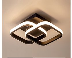 Cahaya - Plafondlamp Vierkant - plafondlampen - zwart - plafonniere - plafond lamp - plafondlamp zwart - LED verlichting - plafondlamp cicle - plafondlamp rond