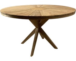 Cairo dining tuintafel 130 cm rond teakhout