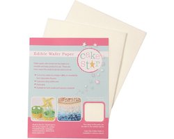 Cake Star Edible Wafer Paper White - rijstpapier voor decoratie en bakken - 12 sheets
