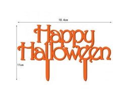 Cake - Taart Topper Happy Halloween. Taartdecoratie. Tasty Me.