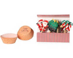 Cakevorm set 48dlg xmas design kerstversiering