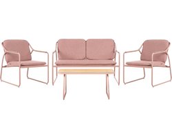 CALASCIO - Loungeset 4-zits - Bruin - Staal