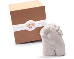 Calchi Italiani - Voetbalset voor handen, een paar Together, doe-het-zelf-sculptuur, cadeau-idee, compleet met accessoires, alginaat en krijt, gemaakt in Italië.