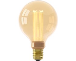 Calex Crown Series LED Lamp - E27 - G95 Lichtbron Goud - 3.5W - Dimbaar