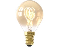 Calex Filament LED Lamp - E14 - Vintage Lichtbron - P45 - Goud - 2.5W - Dimbaar