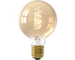 Calex Filament LED Lamp - E27 - Vintage Lichtbron - 8cm - Goud - Warm Wit Licht - Dimbaar