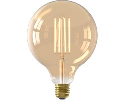 Calex Filament LED Lamp - G125 Vintage Lichtbron - E27 - Goud - Warm Wit Licht - Dimbaar
