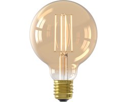 Calex Filament LED Lamp - G95 Vintage Lichtbron - E27 - Goud - Warm Wit Licht - Dimbaar