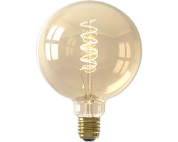 Calex LED Flex Filament Globe lamp goud G125 E27 5.5W 470lm 2100K dimbaar
