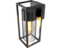 Calex LED Wandlamp Genoa - E27 – IP44 Spatwaterdicht - Zwart – Aluminium – Industrieel – Modern