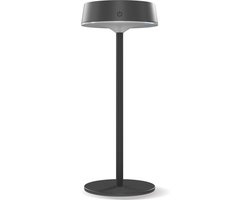 Calex Parma Solar Tafellamp - Zonne-energie en Oplaadbaar - Dimbaar - Binnen en Buiten - Warm Wit Licht - Zwart