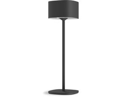 Calex Serino Oplaadbare Tafellamp - Draadloos - Binnen en Buiten - Warm Wit Licht - Dimbaar - Zwart