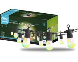 Calex Slimme 24v Lichtslinger voor Buiten - Outdoor 20m Party String - RGB en Warm Wit Licht - Slingers - Decoratie - Tuinversiering
