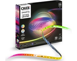 Calex Smart LED Strip - 30M, RGBIC+CCTIC, Wifi Bedienbaar, Muzieksynchronisatie, Binnengebruik, 1400 Lumen, LED Lichtsnoer, Smart Verlichting