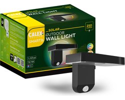 Calex Smart Outdoor Solar Buitenlamp - Slimme Wandlamp - RGB en Warm Wit - Zwart