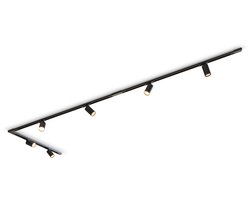 Calex Smart Railsysteem Verlichting - 3 Meter - Inclusief 6 Slimme GU10 Spots - Opbouwspot - Mat Zwart - 1 Fase