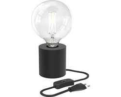 Calex Tafellamp Rond - Industrieel - E27 Fitting -  Zwart - Excl. lichtbron