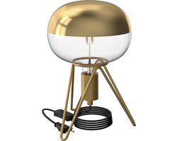 Calex Tafellamp Tripod - Industrieel - E27 Fitting -  Goud - Excl. lichtbron