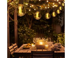 Calex Vista Lichtsnoer 45m - Voor Buiten - Lichtslinger met 75 lampjes - Warm Wit Licht - Tuinverlichting met afstandsbediening - Kerstverlichting