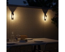 Calex Wandlamp Perugia Inclusief lichtbron - E27 – IP44 Spatwaterdicht – Zwart - Bewegingssensor - Aluminium – Industrieel – Modern - Complete wandlamp