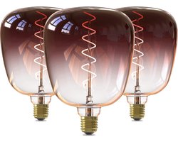 Calex XXL LED Lamp E27 - Marron - Filament - 130lm - 1800K Warm Wit Licht - 3-pack