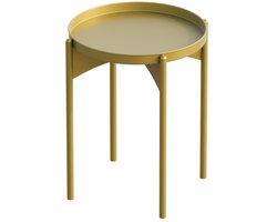 CALICOSY - Bijzettafel met rond metalen blad H57 cm - COLE