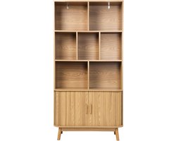 CALICOSY - Boekenkast met 2 schuifdeuren 40x80 x158cm