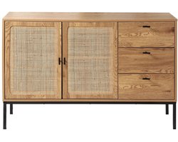 CALICOSY - Dressoir met 2 deuren en 3 laden van rotan L120 cm - JAYA