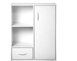 CALICOSY - Opbergrek met 2 vakken 1 lade en 1 kast 62x30x80cm
