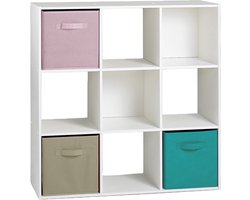 CALICOSY - Opbergrek met 9 vakken in drie kleuren 29x30x29cm