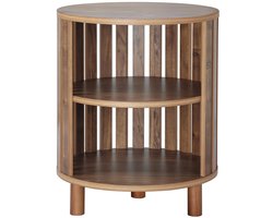 CALICOSY - Ronde bijzettafel met open latten H50 cm - LIAM