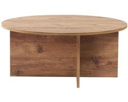 CALICOSY - Salontafel met afgerond blad L90 cm - SOLEIL