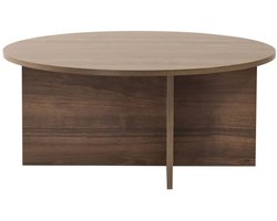 CALICOSY - Salontafel met afgerond blad L90 cm - SOLEIL