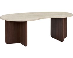 CALICOSY - Salontafel met organisch blad L110 cm - MOSS
