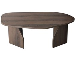 CALICOSY - Salontafel met organisch gevormd blad en brede poten L100 cm - ROCK