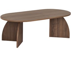 CALICOSY - Salontafel met ovaal blad en gebogen poten L120 cm - SELENE