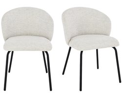 CALICOSY - Set van 2 stoelen met gestoffeerde zitting en rugleuning - VESPER