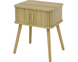 CALICOSY - Vintage nachtkastje met 2 schuifdeuren 48x59x35cm