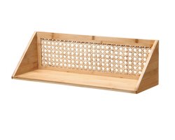 CALICOSY - Wandplank van bamboe en natuurlijk rotan - 50 cm