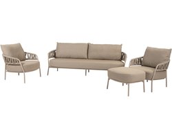 Calma stoel bank loungeset 4 delig rope latte Taste 4SO