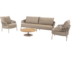 Calma stoel bank loungeset 4 delig rope latte Taste 4SO