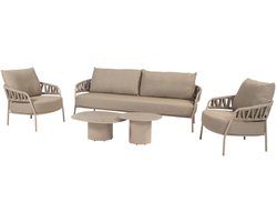 Calma stoel bank loungeset 5 delig rope latte Taste 4SO