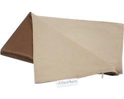 Calmzy Superior Chill - Duvet cover - Verzwaringsdeken hoes - 150 x 200 cm - Luchtig - Ademend - Chocolade/taupe