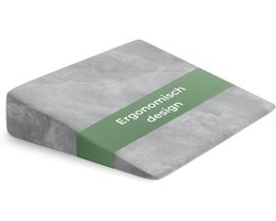 Calviero® Wigkussen - Bed en bank - matrasverhoger - Grijs - 68x65x16