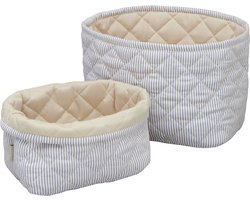 Cam Cam Copenhagen Classic Stripes Opbergmand - 2 Stuks - Blue