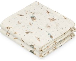 Cam Cam Copenhagen Muslin Sea Garden Doeken Set - 2 Stuks - 70 x 70 cm
